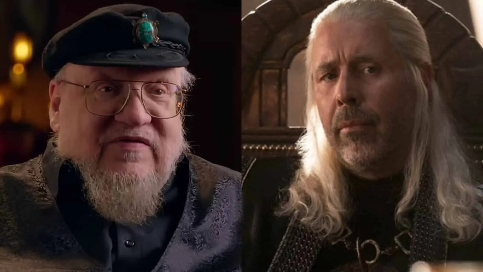 George R.R. Martin and Paddy Considine in House of the Dragon