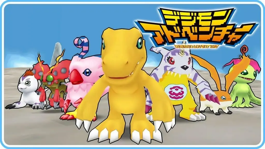 An image of the core partners featured in the Adventure video game and anime.