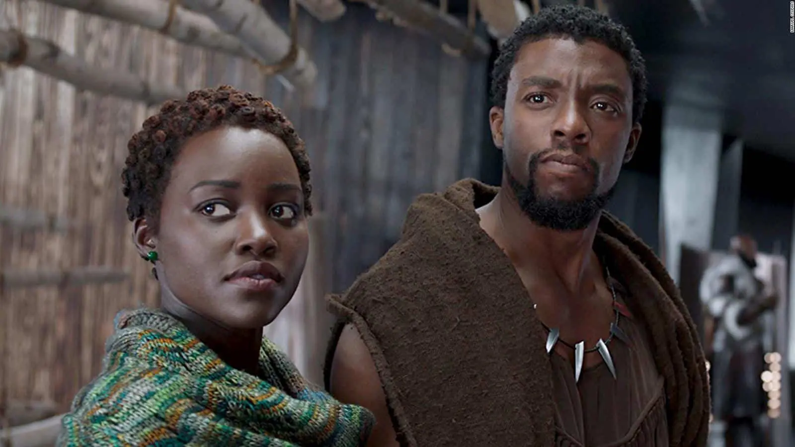 lupita and chadwick in Black Panther