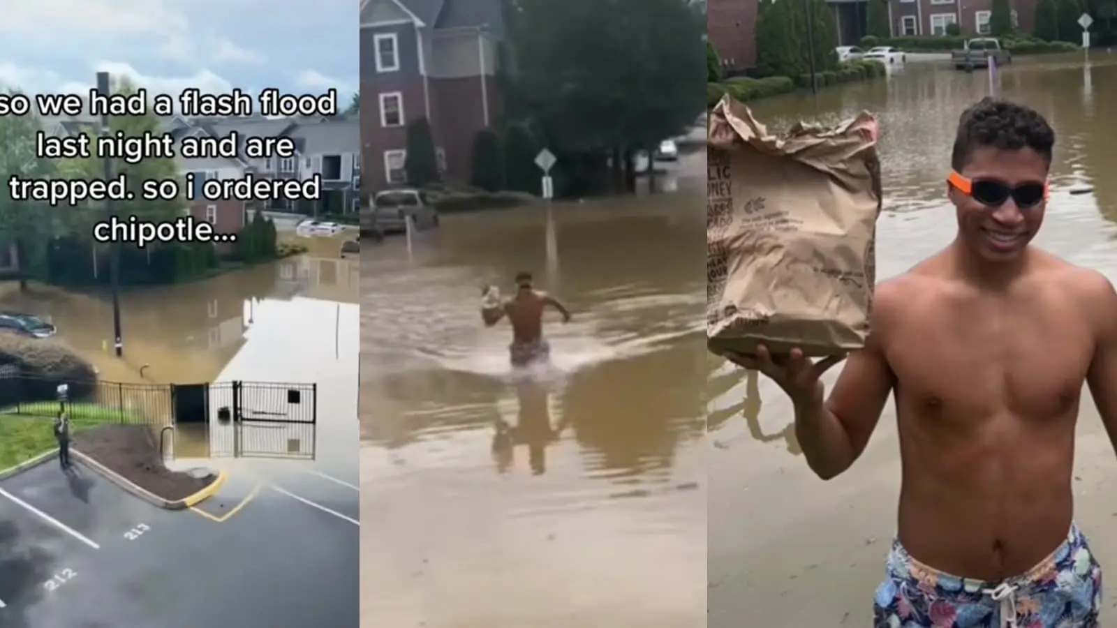 TikTok Chipotle order through flood