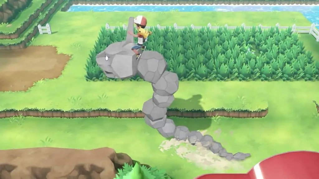 Riding Onix in Pokemon