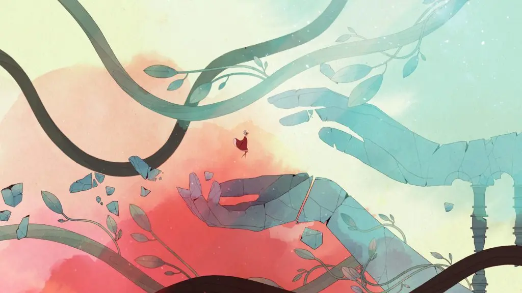 Gris Steam screenshot showing traversal through a landscape