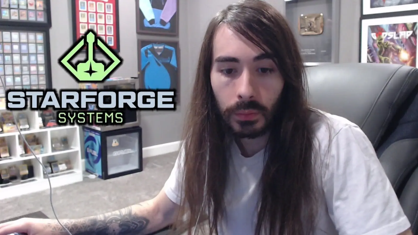 Moistcr1tiKal streaming on Twitch with Starforge Systems logo