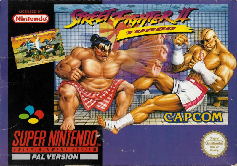 Street fighter 2 turbo box art