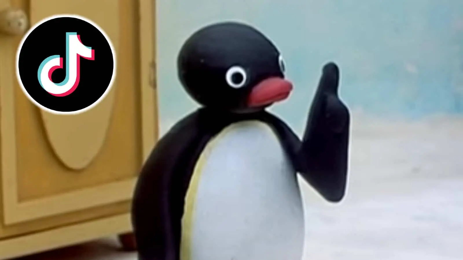 Pingu next to the TikTok logo