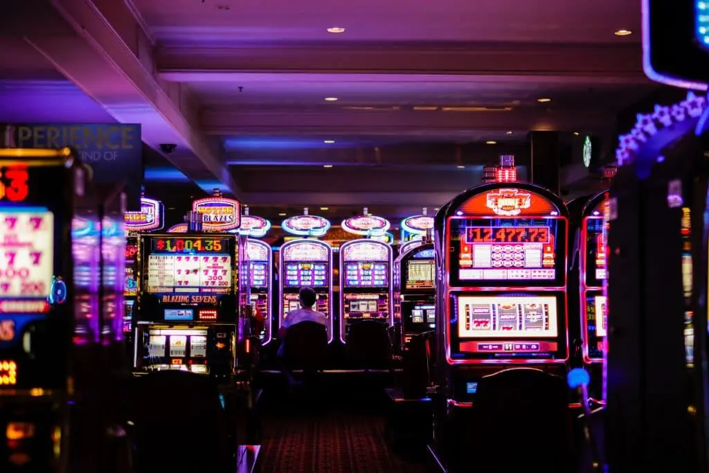 Slot machines in casino