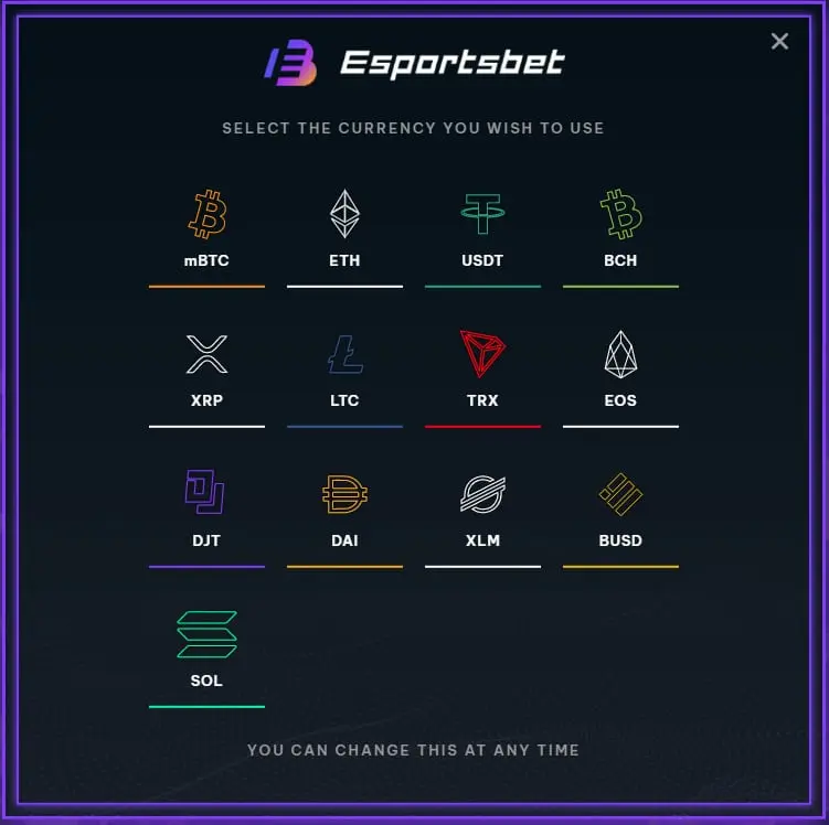 EsportsBet cryptocurrency