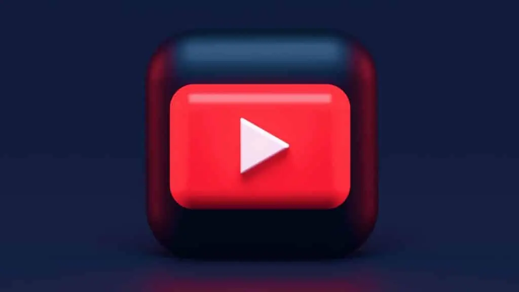 YouTube logo on dark background