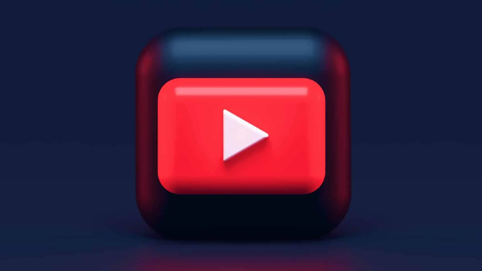 YouTube logo on dark background