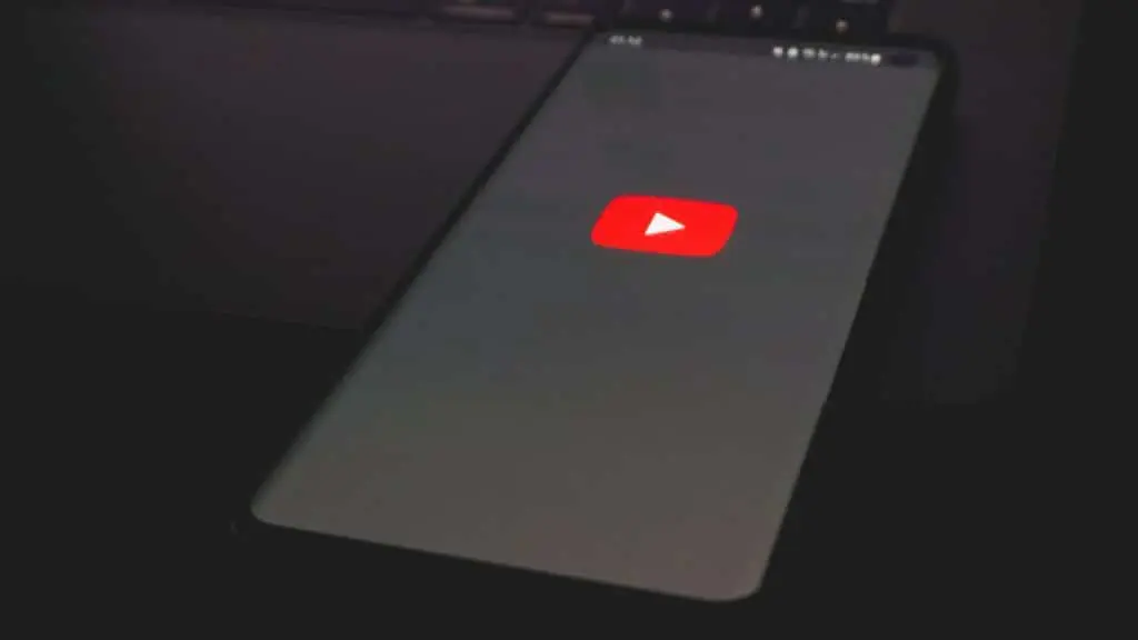 YouTube logo on a phone