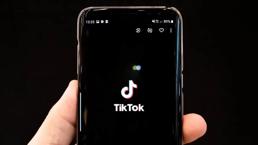 TikTok logo on phone