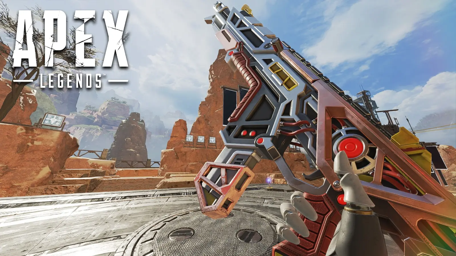 player holding R301 in Firing Range in Apex Legends