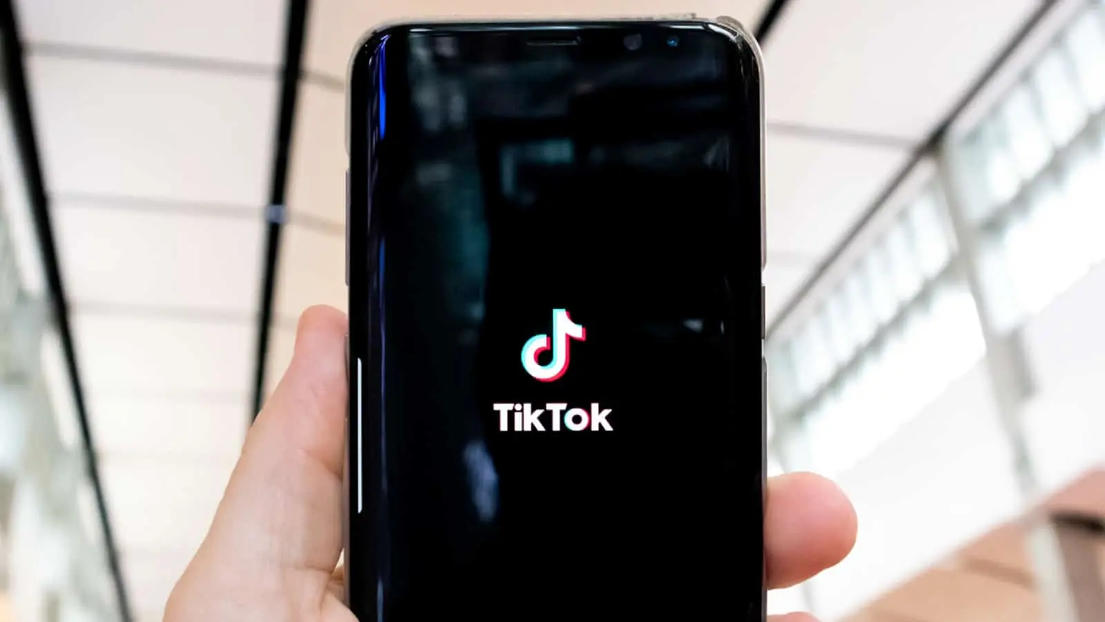 TikTok logo on phone