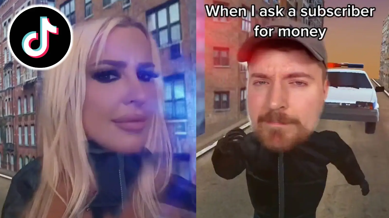 Tana Mongeau and MrBeast do TikTok trend