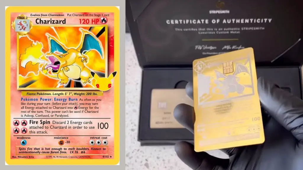 golden charizard card