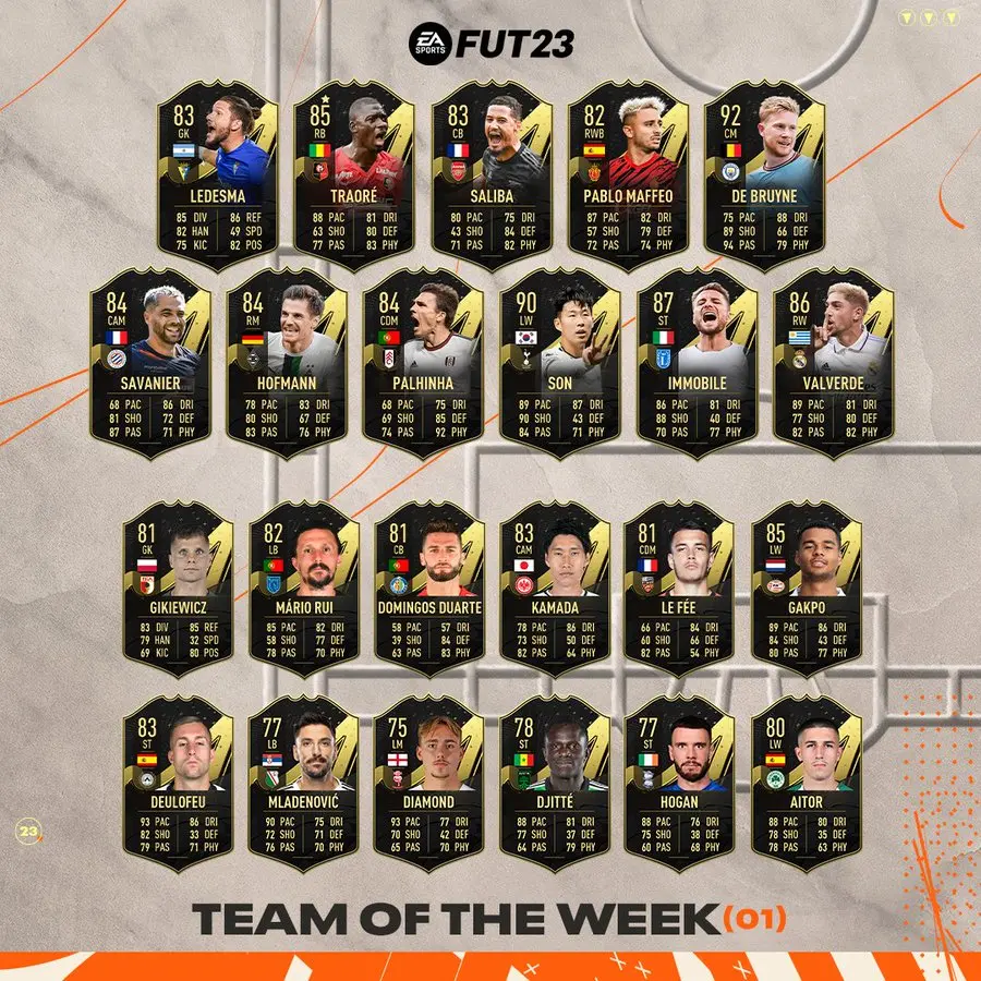 totw 1 fifa 23