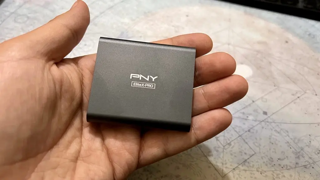 PNY EliteX-Pro SSD in a reviewer's hand