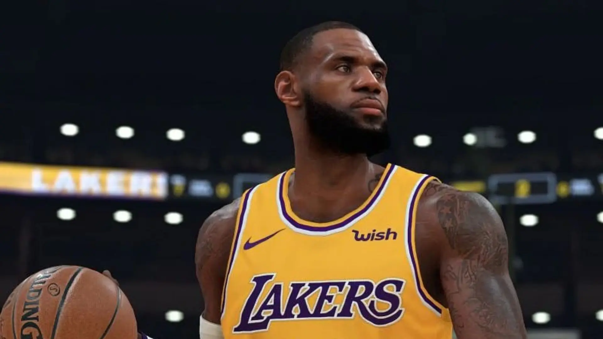 lebron james looking at something in nba 2k23