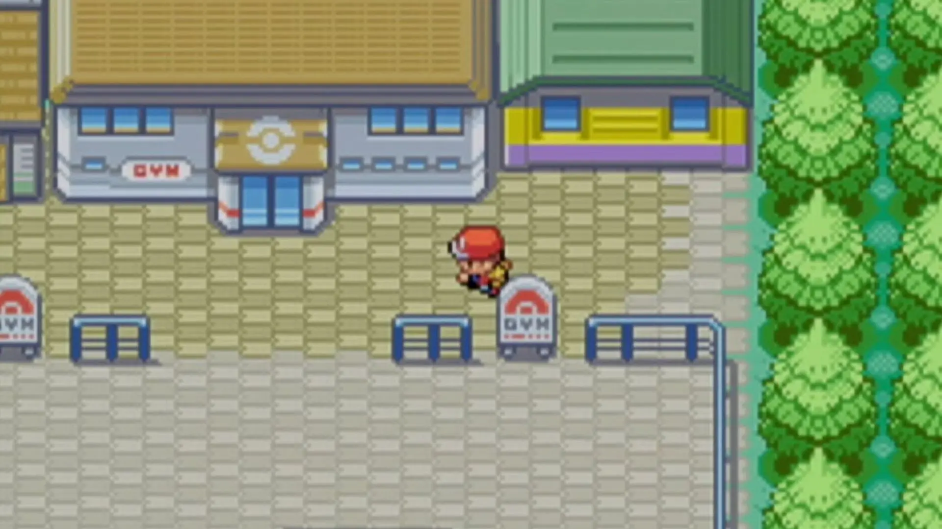 player riding bike in pokemon firered