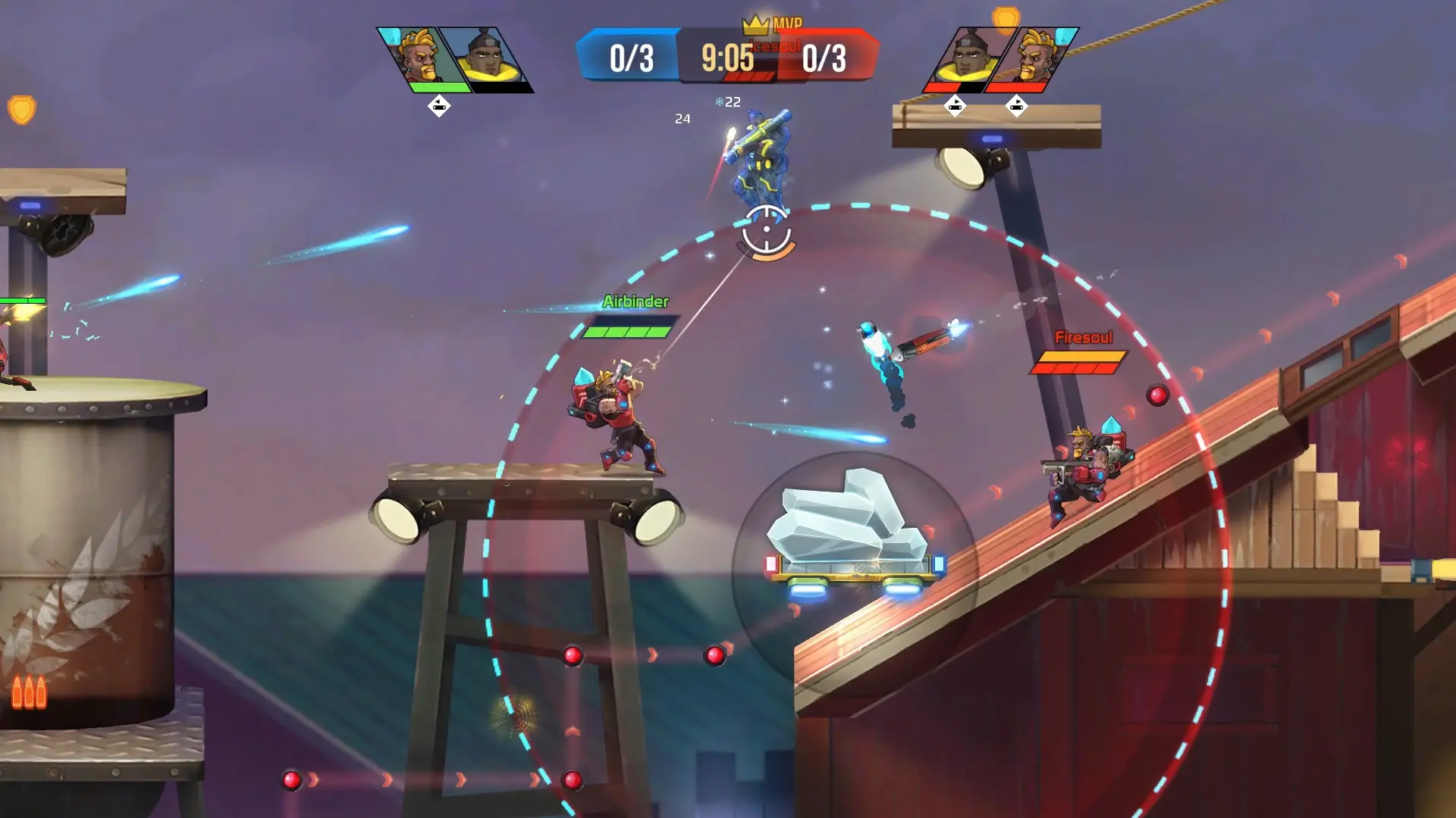 SquadBlast screenshot showing payload mode