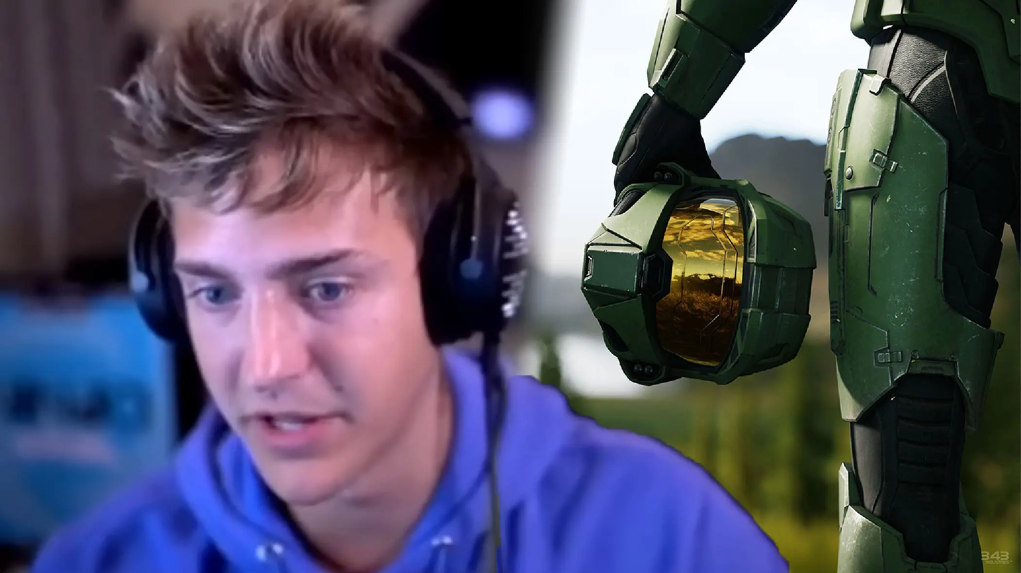 Ninja next to Halo Infinite