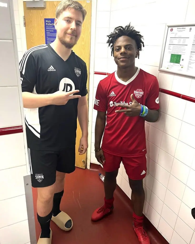 iShowSpeed and MrBeast at Sidemen Charity match