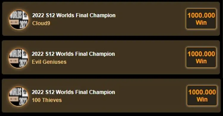 LCS worlds odds after groups