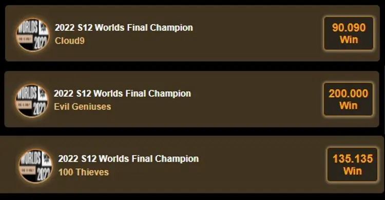 LCS worlds odds before groups