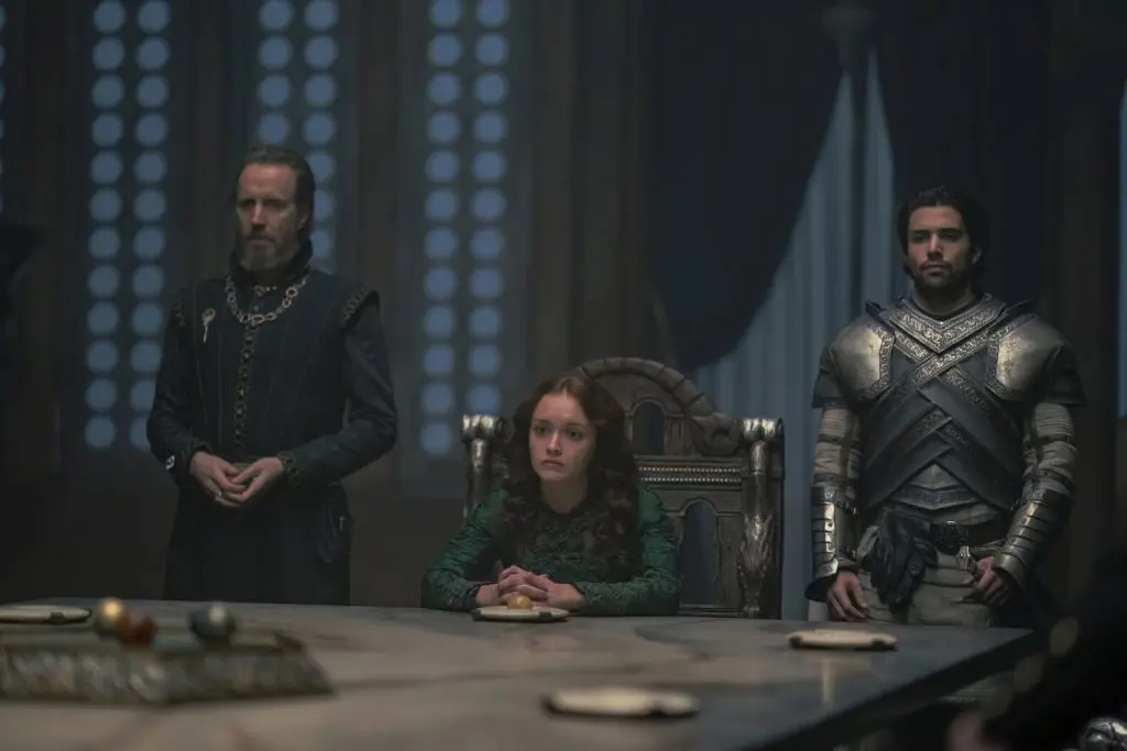 Alicent, Otto and Criston in House of the Dragon