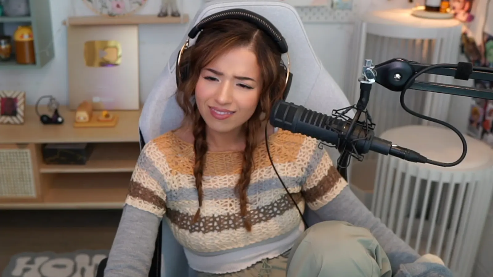 Pokimane with wry smile