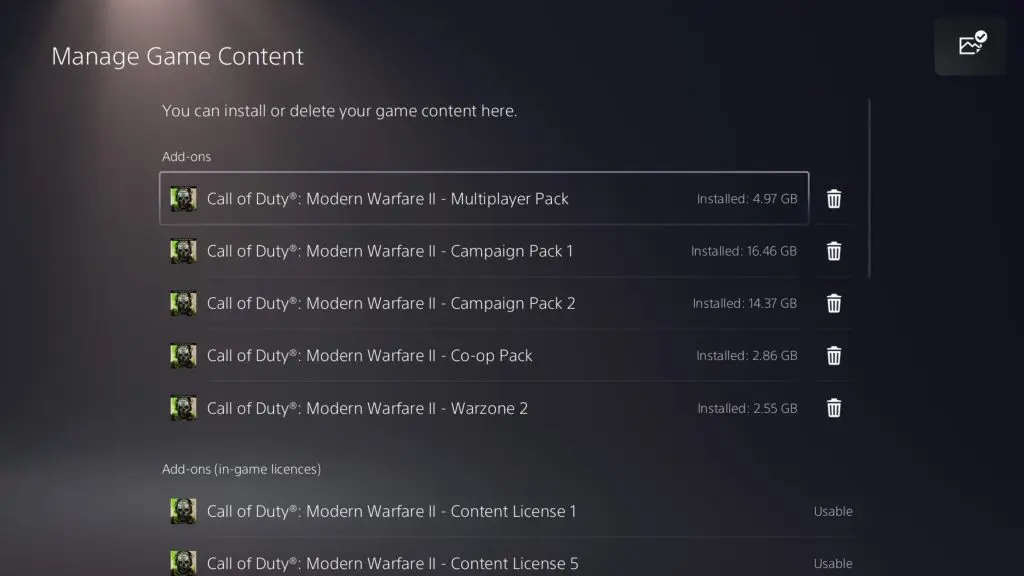 Modern Warfare 2 ps5 content packs