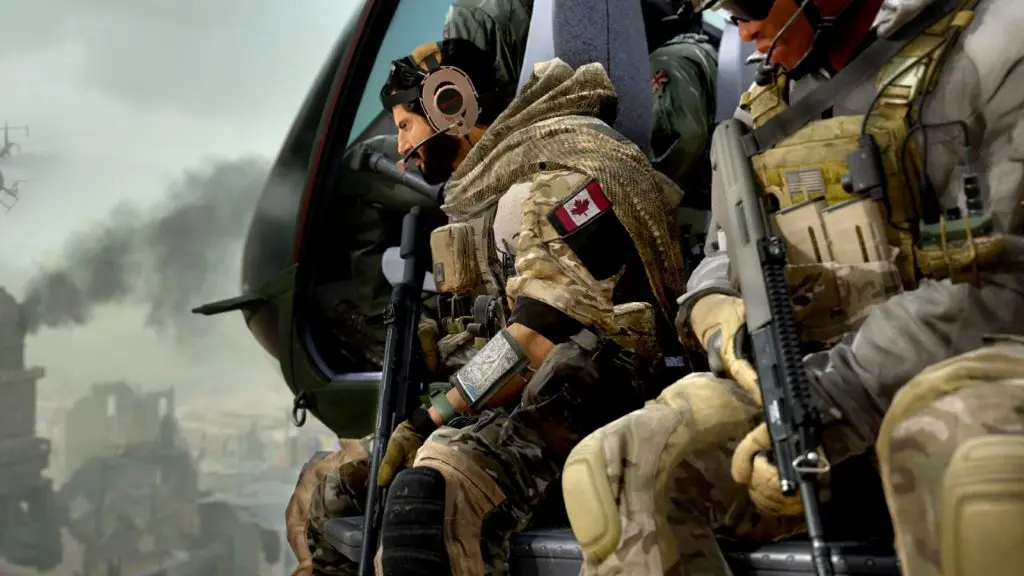 modern warfare 2 operators in helicopter