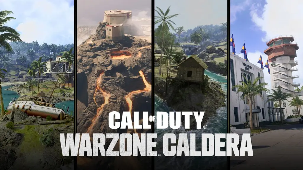 Warzone Caldera key art showing the map