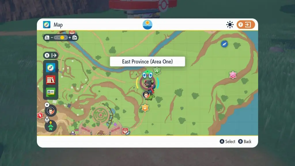 pokemon scarlet violet east province map