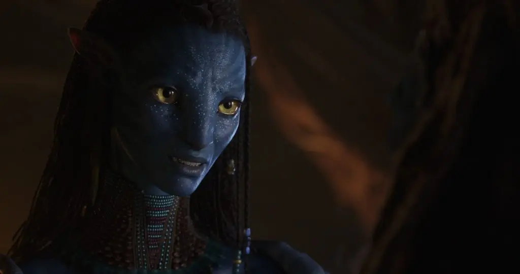 Zoe Saldana as Neytiri in Avatar 2