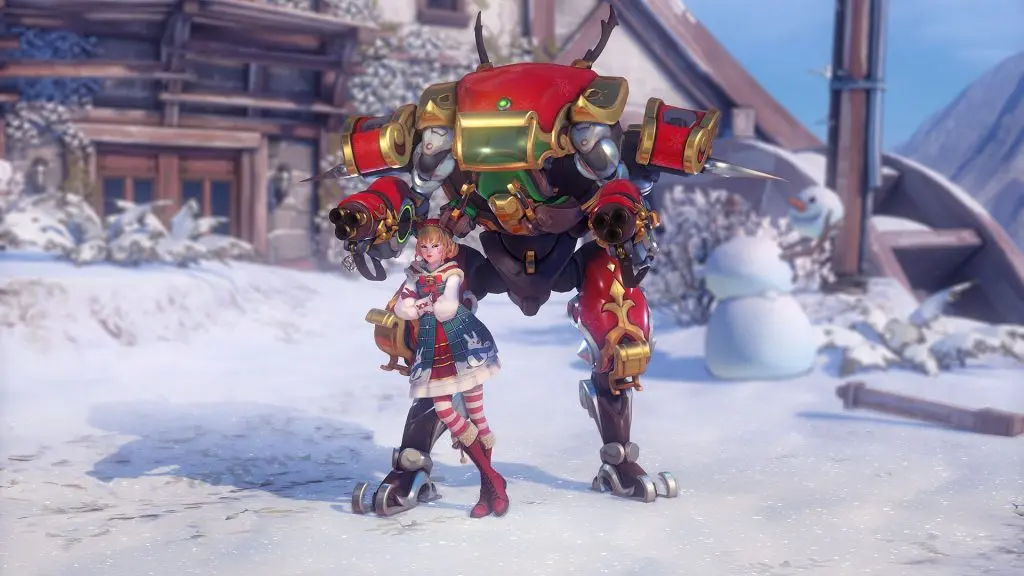 Overwatch 2 Sleighing Legendary D.Va Skin