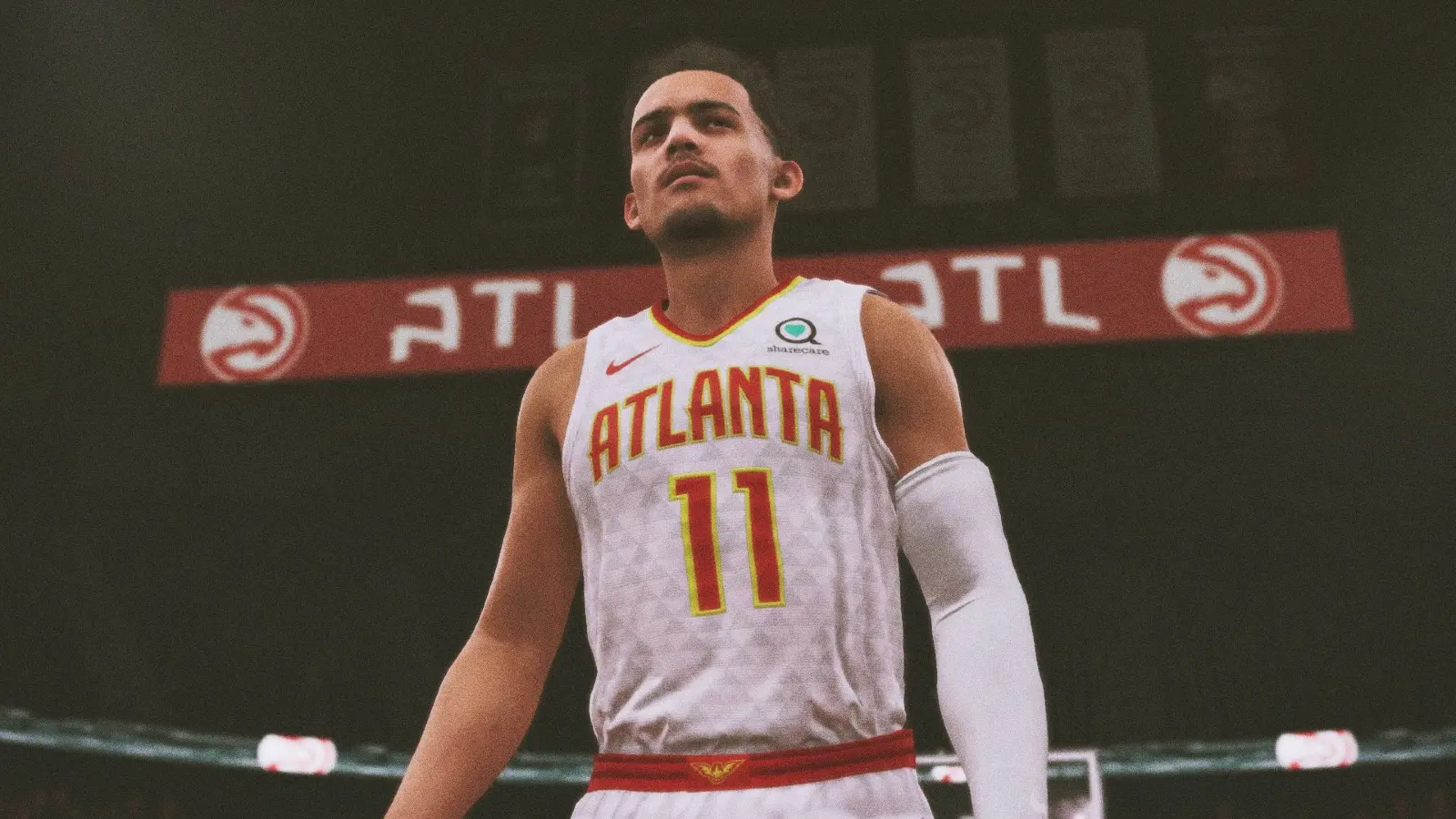 Trae Young in NBA 2K23 eras mode.