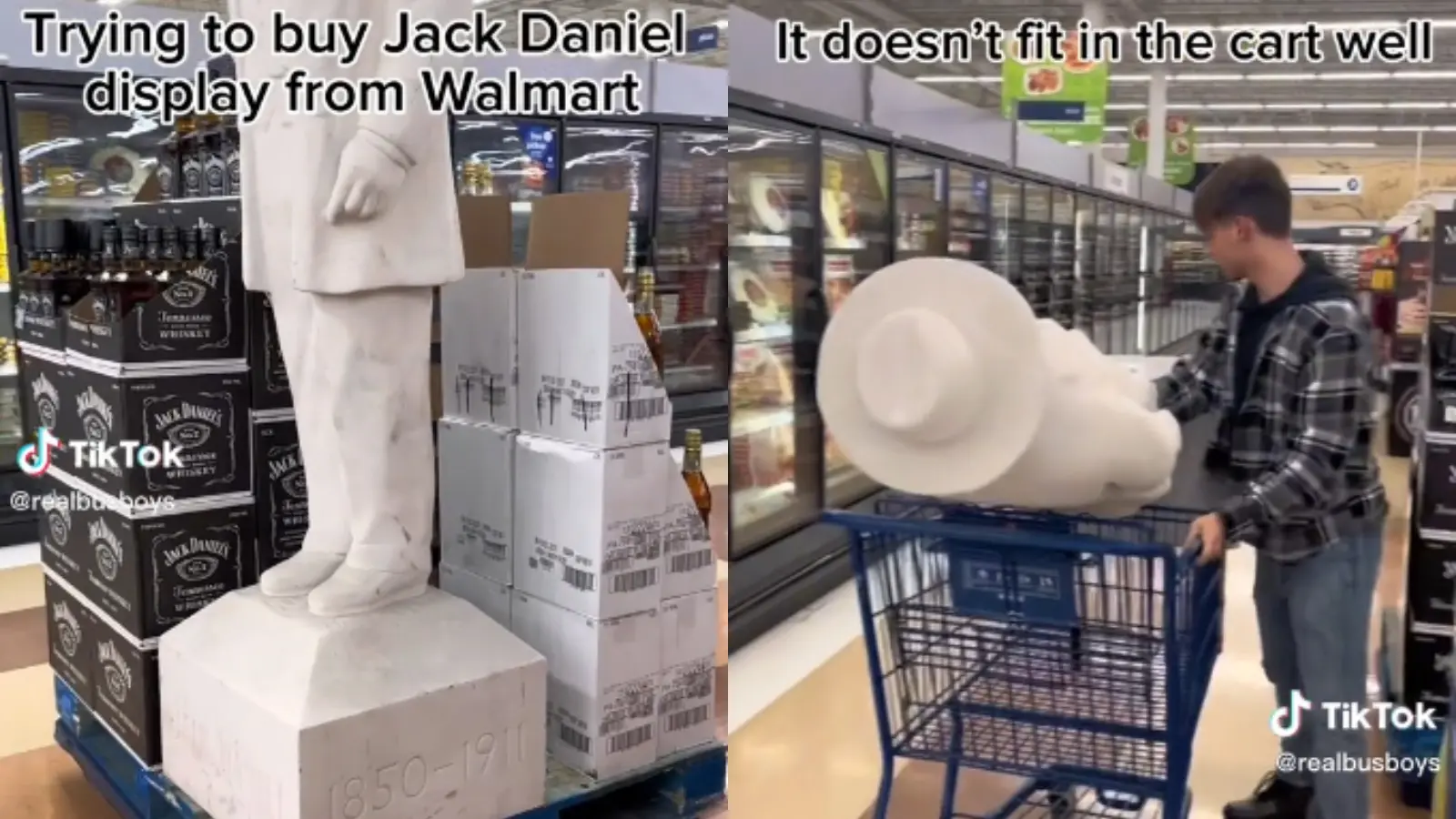 tiktoker buys walmart display