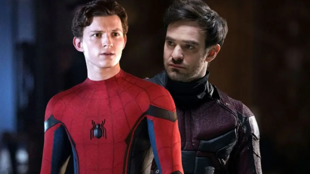 Tom Holland as Spider-Man and Charlie Cox as Daredevil