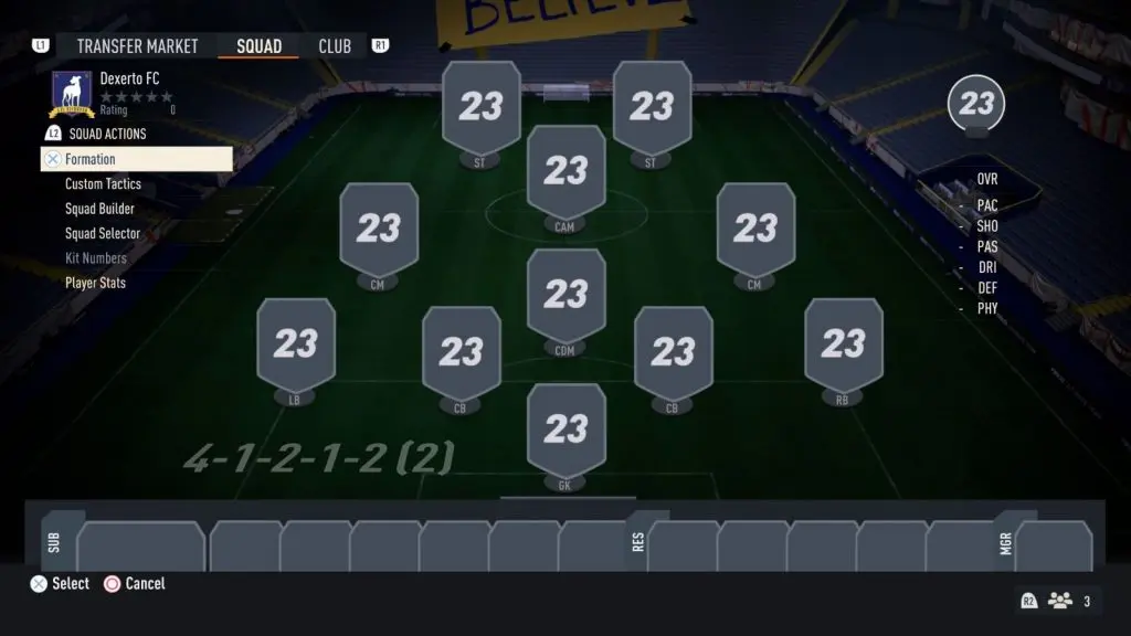 4-1-2-1-2 formation in FIFA 23