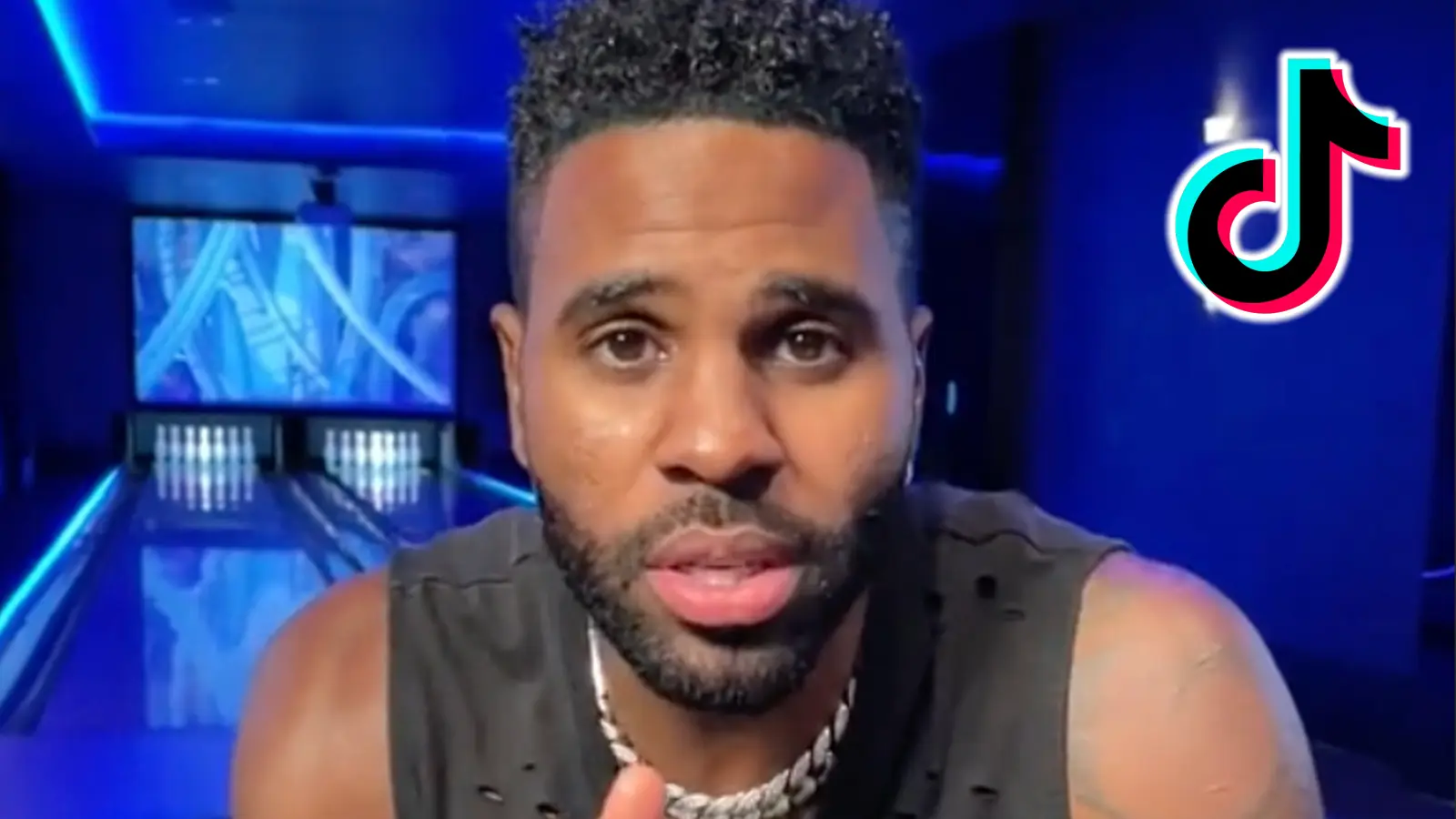 Jason Derulo next to TikTok logo