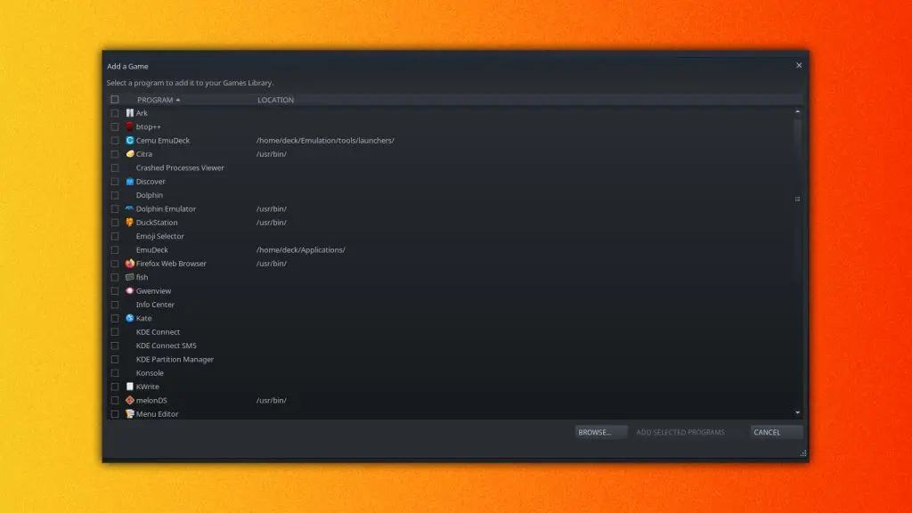 Screenshot of desktop mode on Steam Deck.