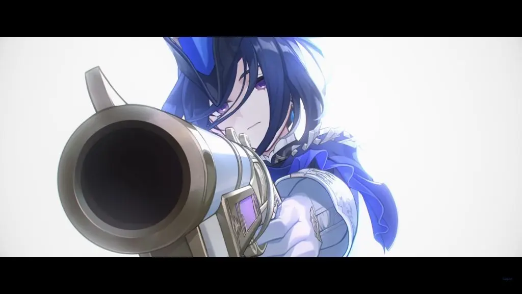 A screenshot of Clorinde from Genshin Impact