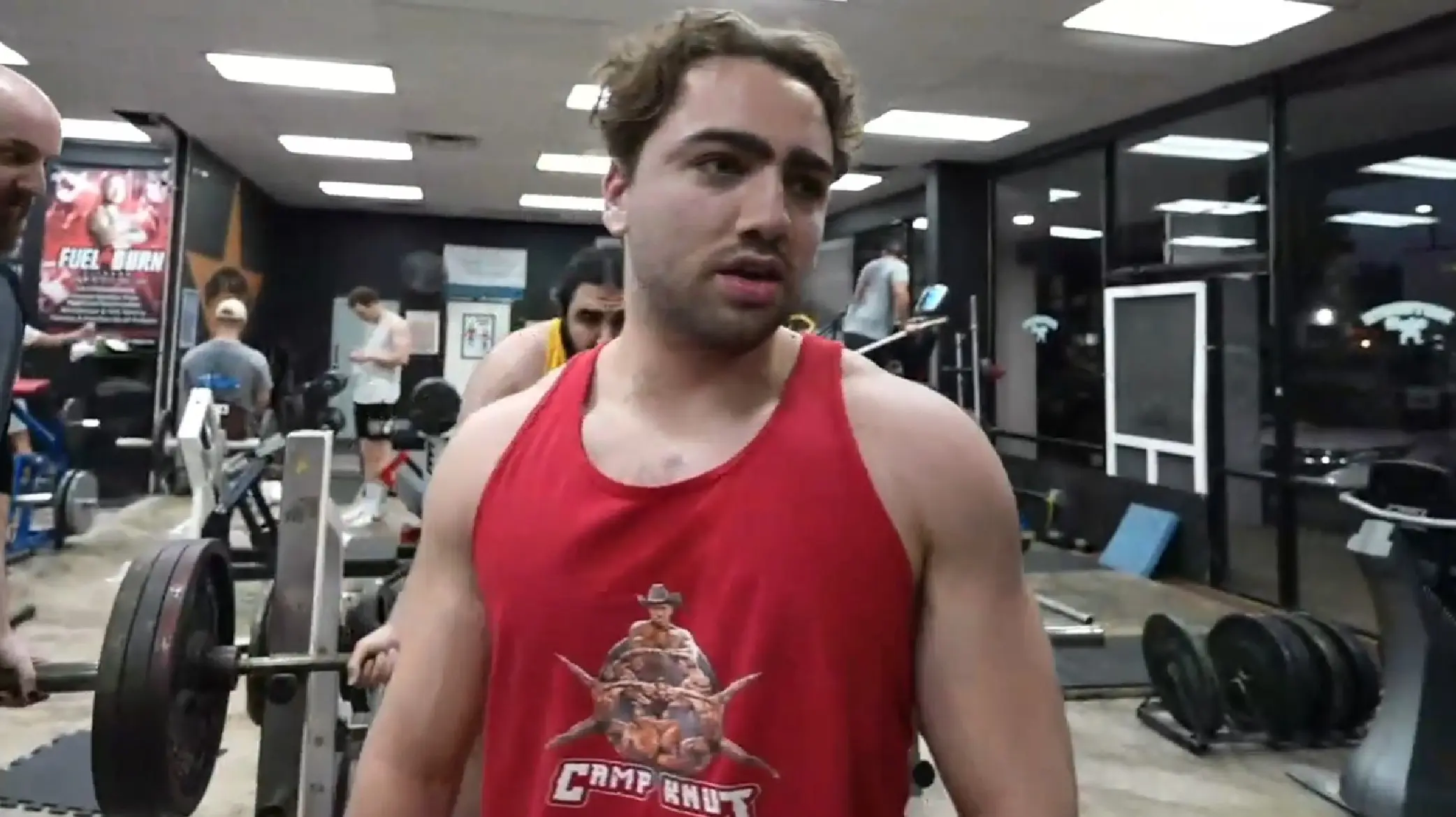 Mizkif in the gym