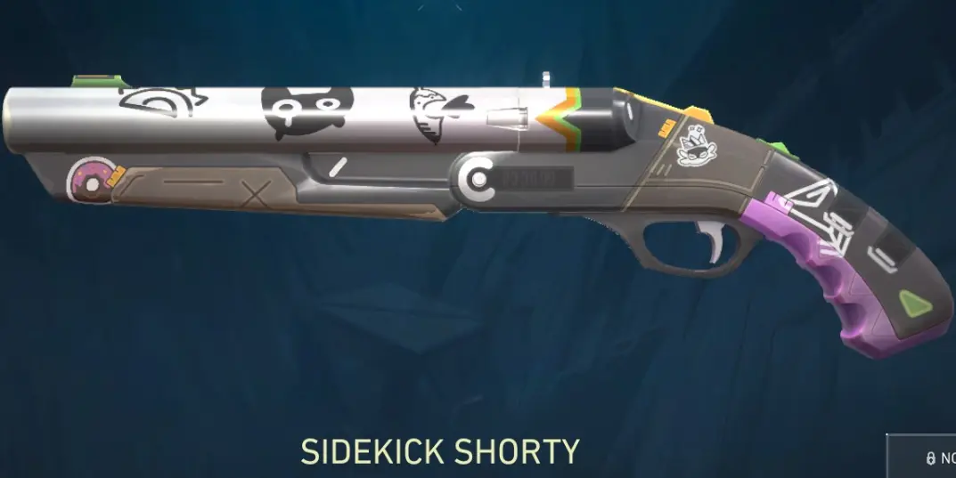 Gekko's Sidekick Shorty skin in Valorant