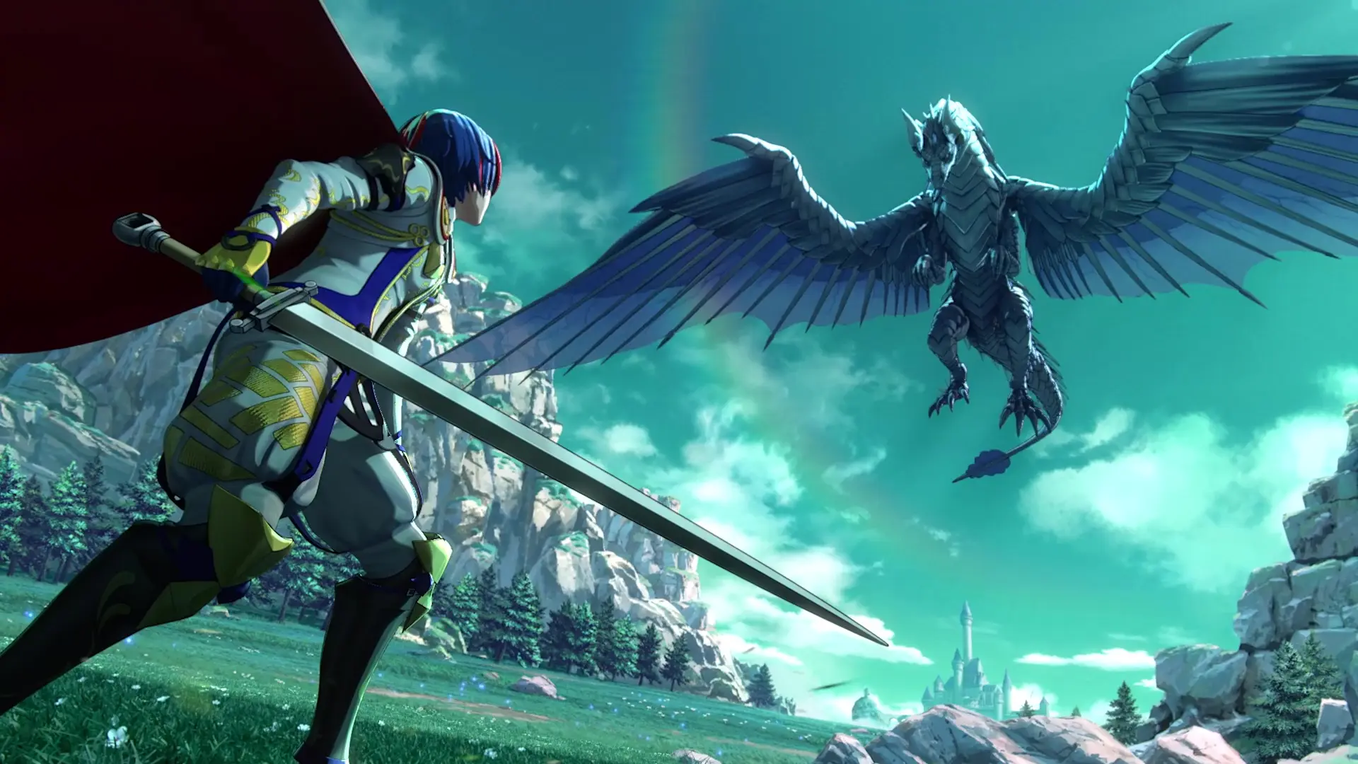 Fire Emblem Engage key art showing a battle