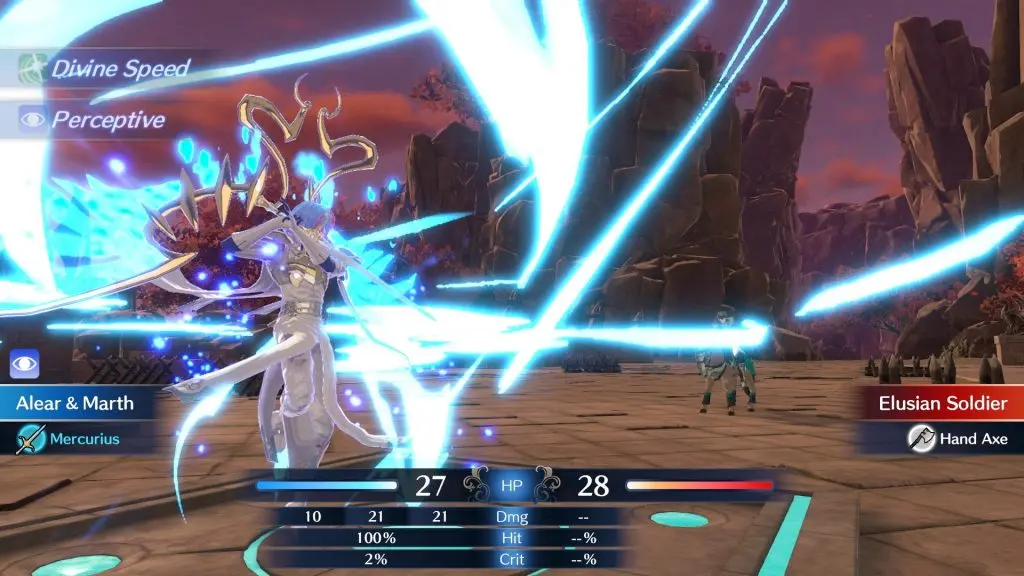 Fire Emblem Engage screenshot showing a combat move