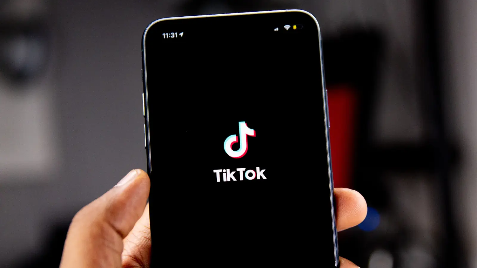 TikTok logo on phone