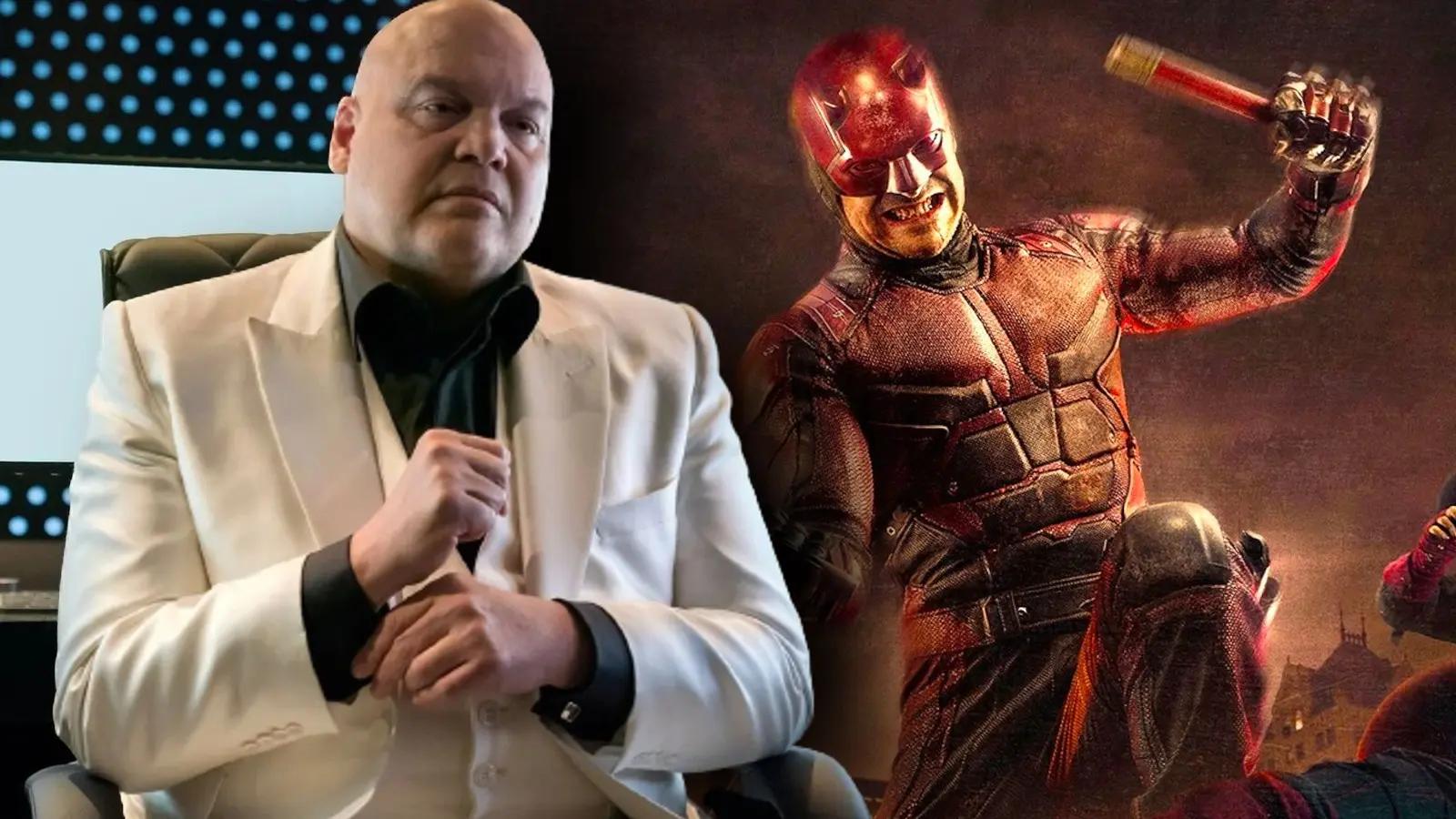 Vincent D'Onofrio and Charlie Cox, who are both returning for Daredevil Born Again