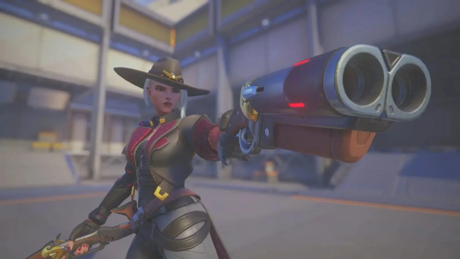 ashe holding gun in overwatch 2